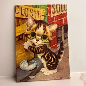 Wall Art Home Decor - Wide Eyed Striped Kitten